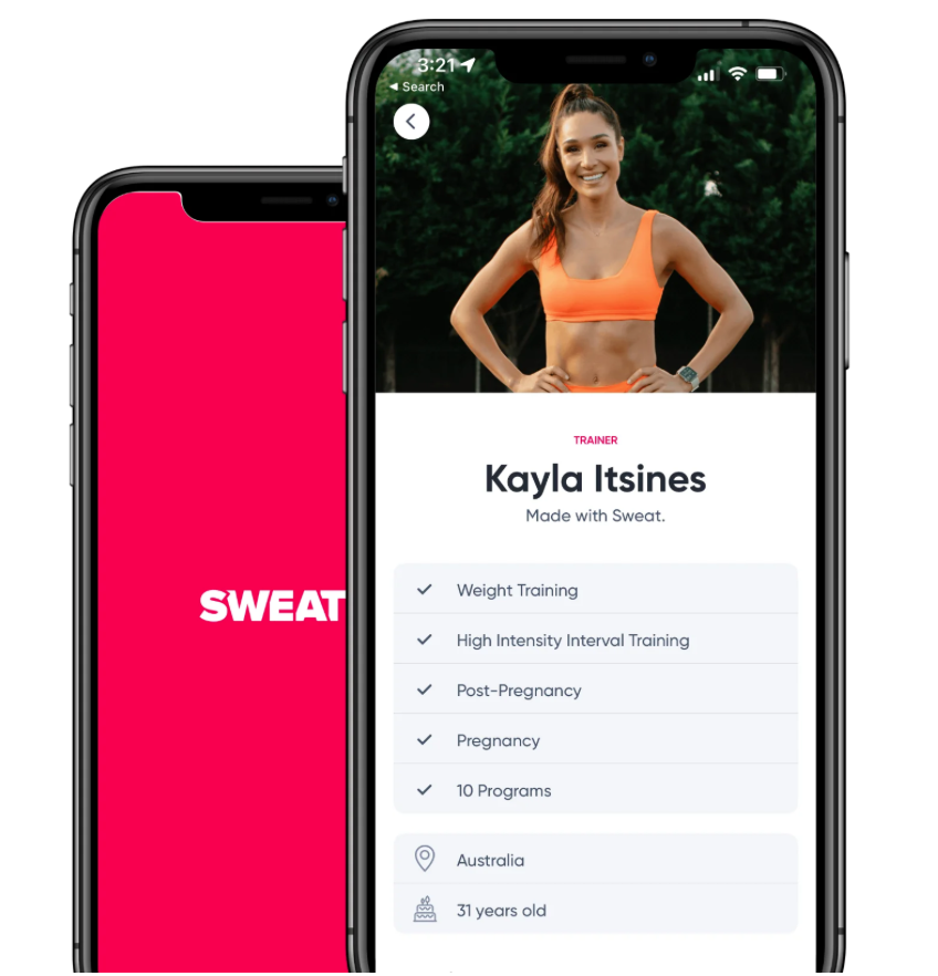 Apps para ejercicios en casa: Sweat